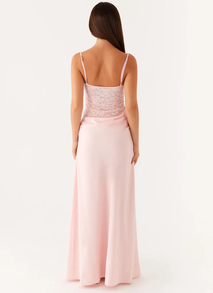 Viral Pink Lace Maxi